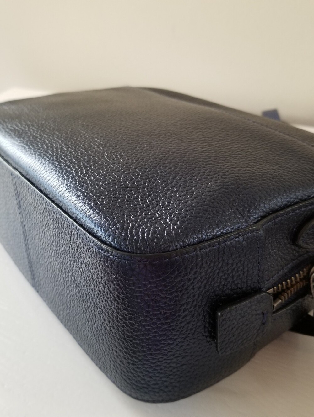 Coach Metallic Blue Camera Bag Pebbled Leather - Picture 13 of 15